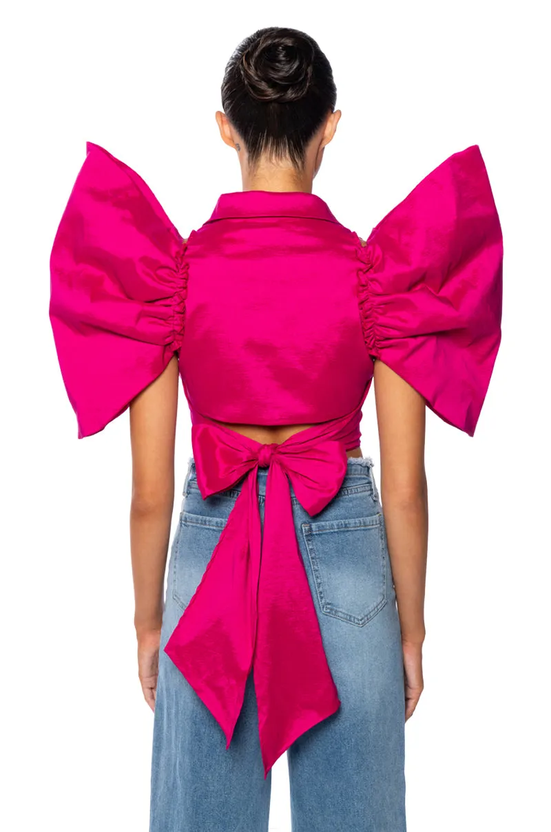 ALWAYS FLAWLESS BOW DETAIL BLOUSE