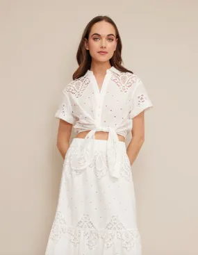 Asbury Top - Embroidered Eyelet