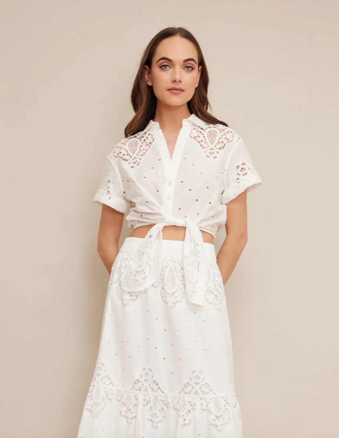 Asbury Top - Embroidered Eyelet