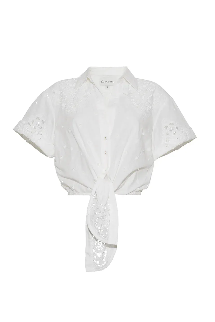 Asbury Top - Embroidered Eyelet