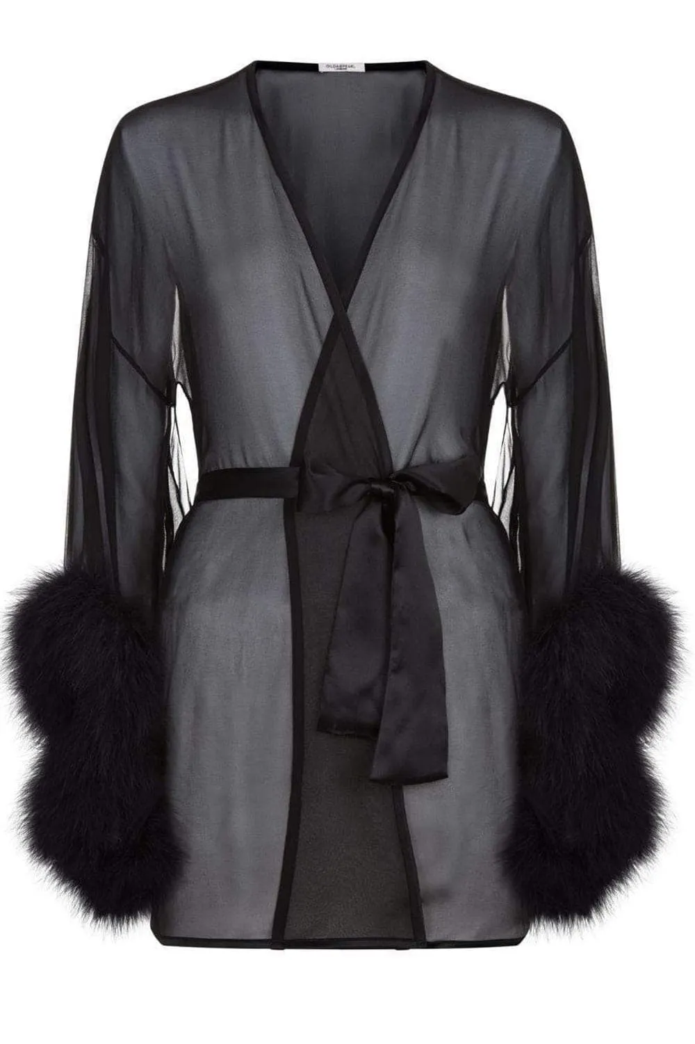 Diana Silk & Marabou Feather Kimono