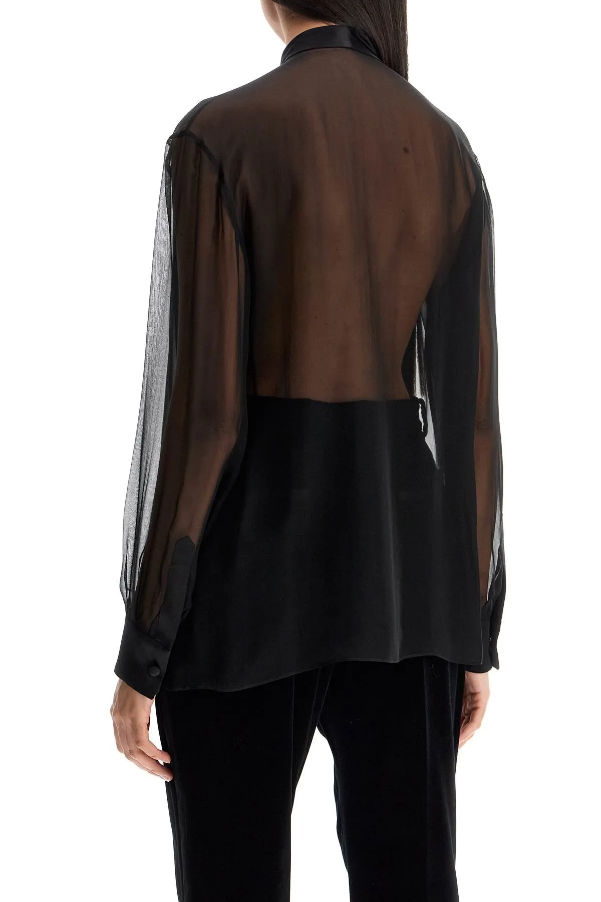 Dolce & Gabbana Chiffon Blouse With Bow