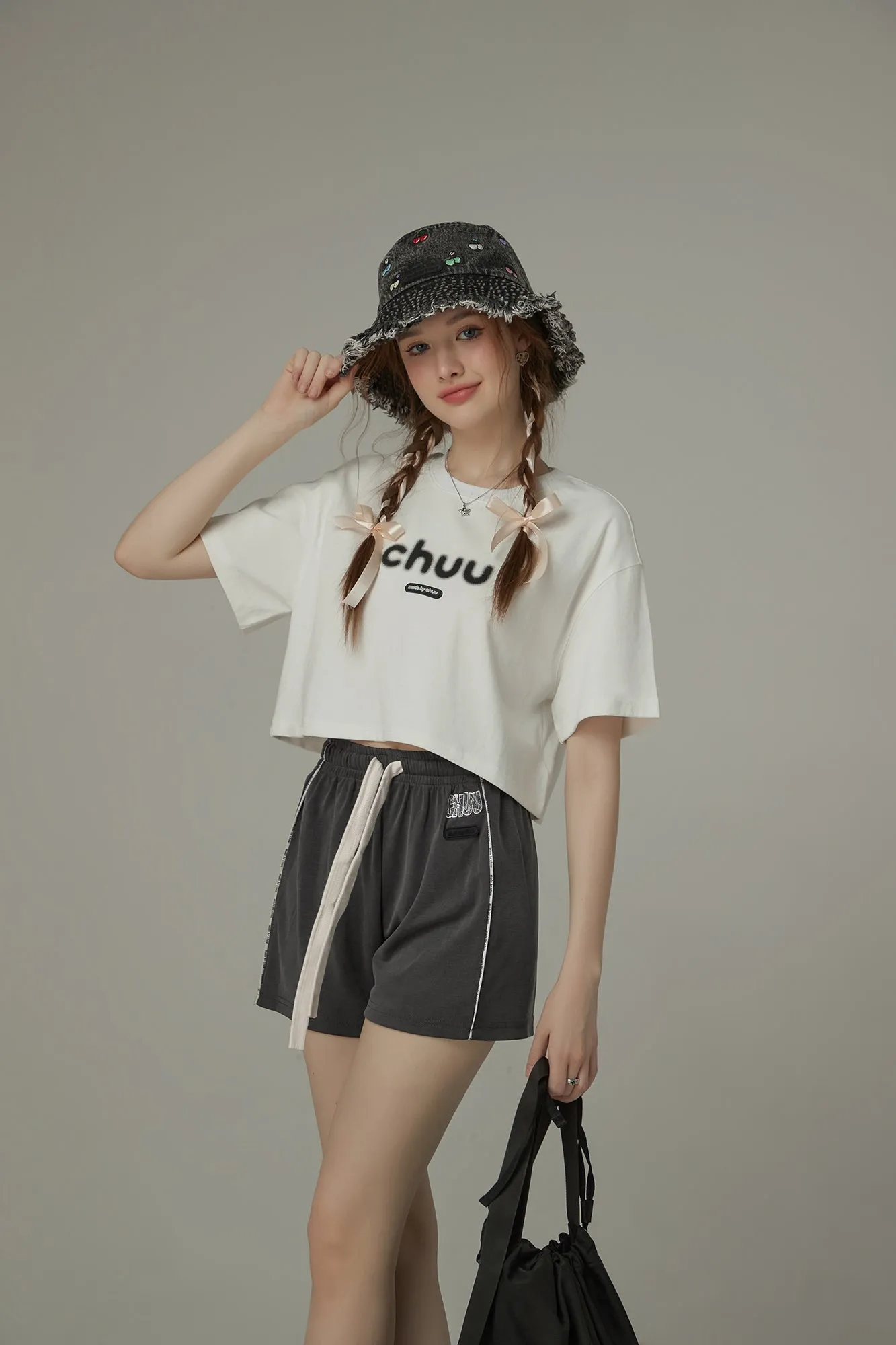 Drawstring Elastic Waist Banded Shorts