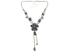 Gem Daisy Flower Floral Fancy Necklace