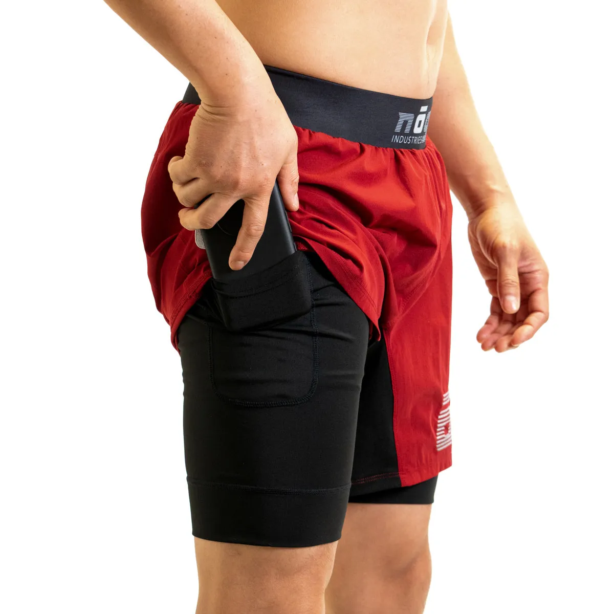 Ghost 7" Inseam Premium Lined Grappling Shorts -  Merlot Red