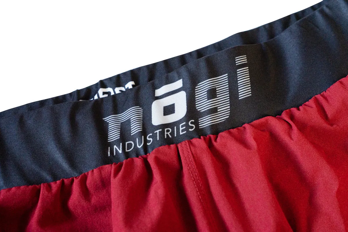 Ghost 7" Premium Lined Grappling Shorts -  Merlot Red by Nogi Industries