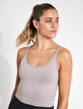 Halo Performance Crop - Soft Pewter Heather