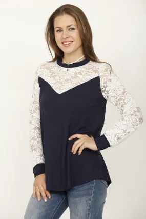 Lace sleeve heart top • more colors