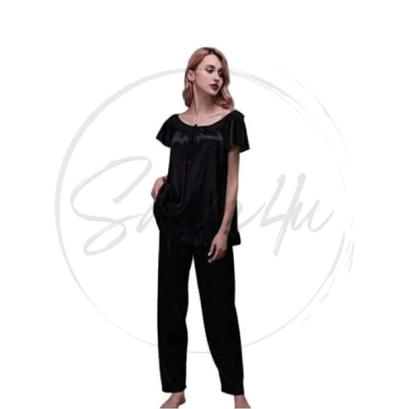 Ladies Stylish Comfy Satin Silk Sleepwear Pajama Set