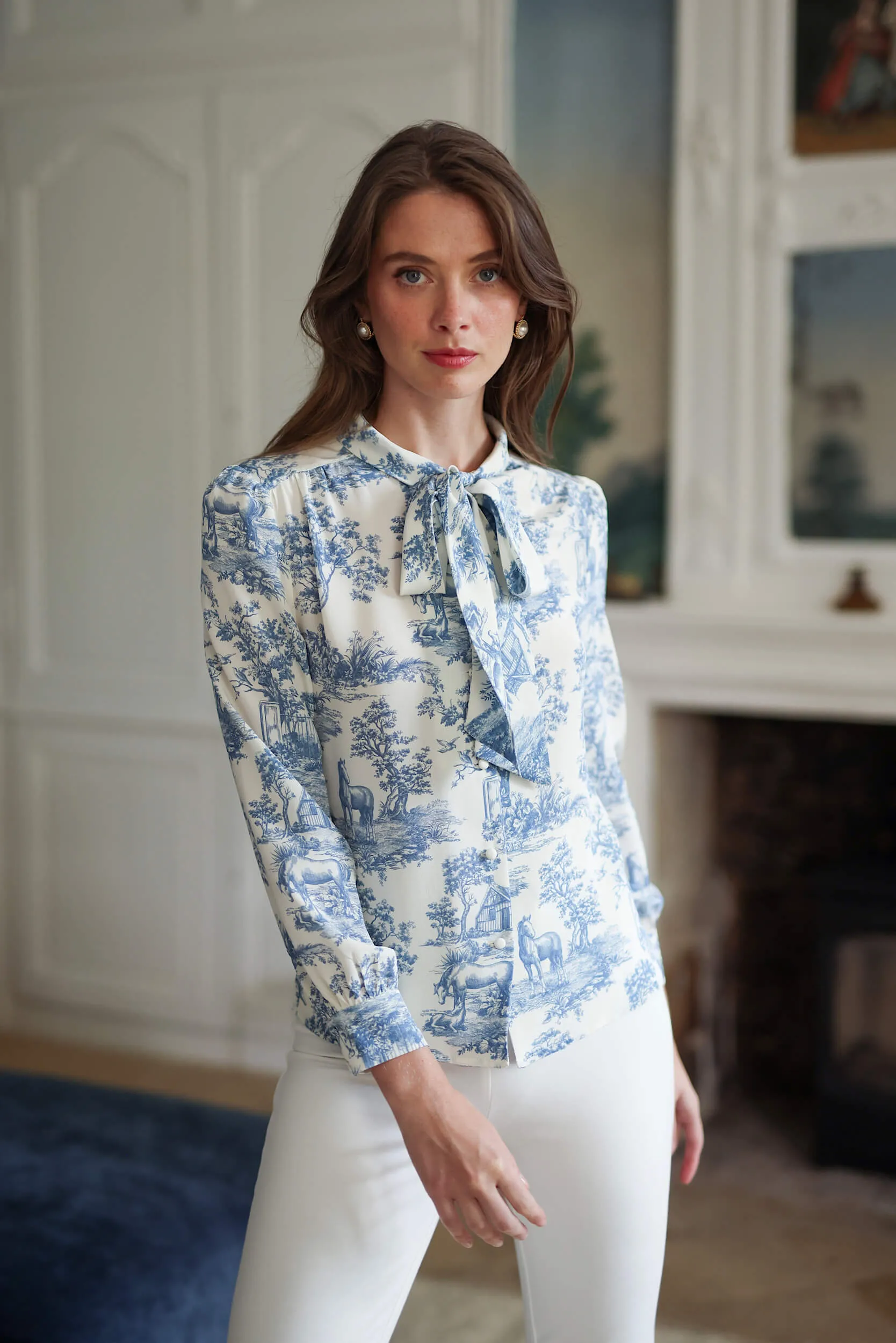 Lena Toile De Jouy Blouse