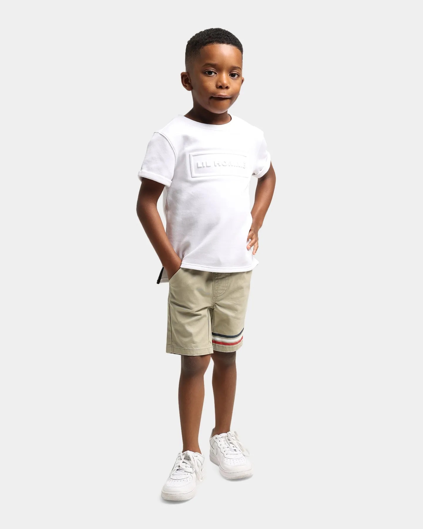 Lil Homme Kids' Insigne Shorts Stone