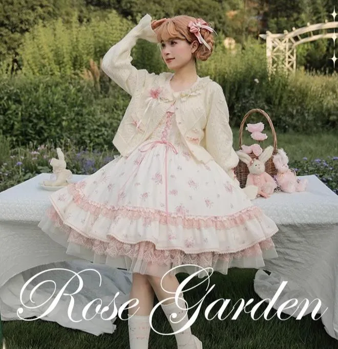 Mademoiselle Pearl~Rose Garden~Elegant Lolita Dress Bridal Floral Dress