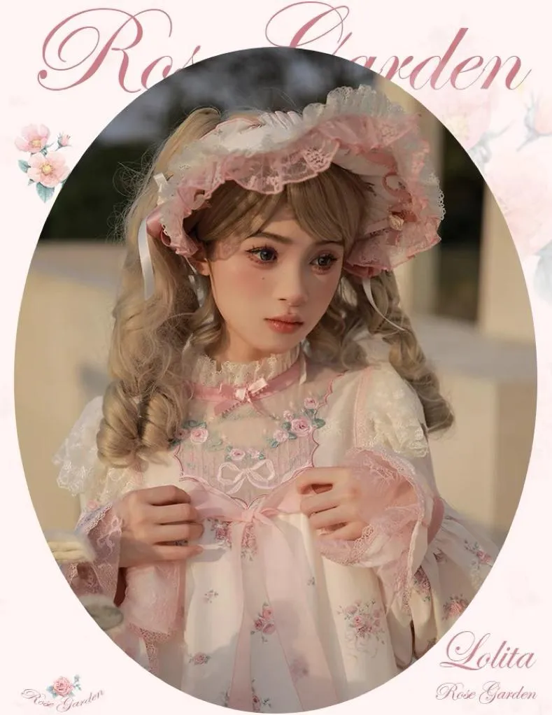 Mademoiselle Pearl~Rose Garden~Elegant Lolita Dress Bridal Floral Dress