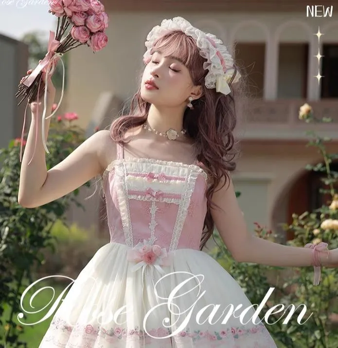 Mademoiselle Pearl~Rose Garden~Elegant Lolita Dress Bridal Floral Dress