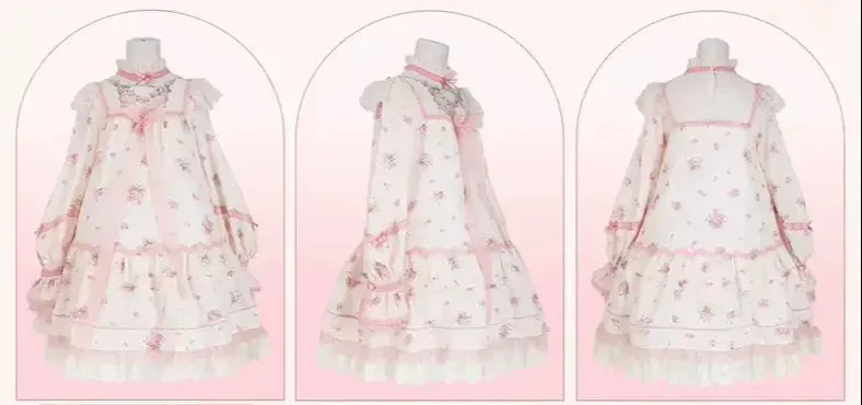 Mademoiselle Pearl~Rose Garden~Elegant Lolita Dress Bridal Floral Dress