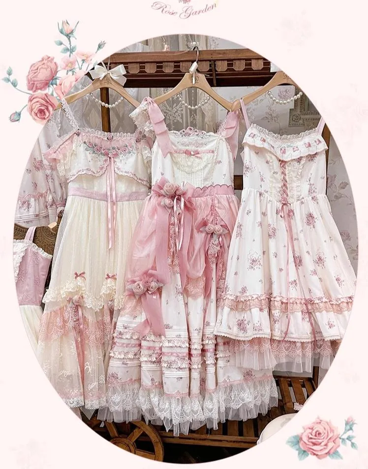 Mademoiselle Pearl~Rose Garden~Elegant Lolita Dress Bridal Floral Dress