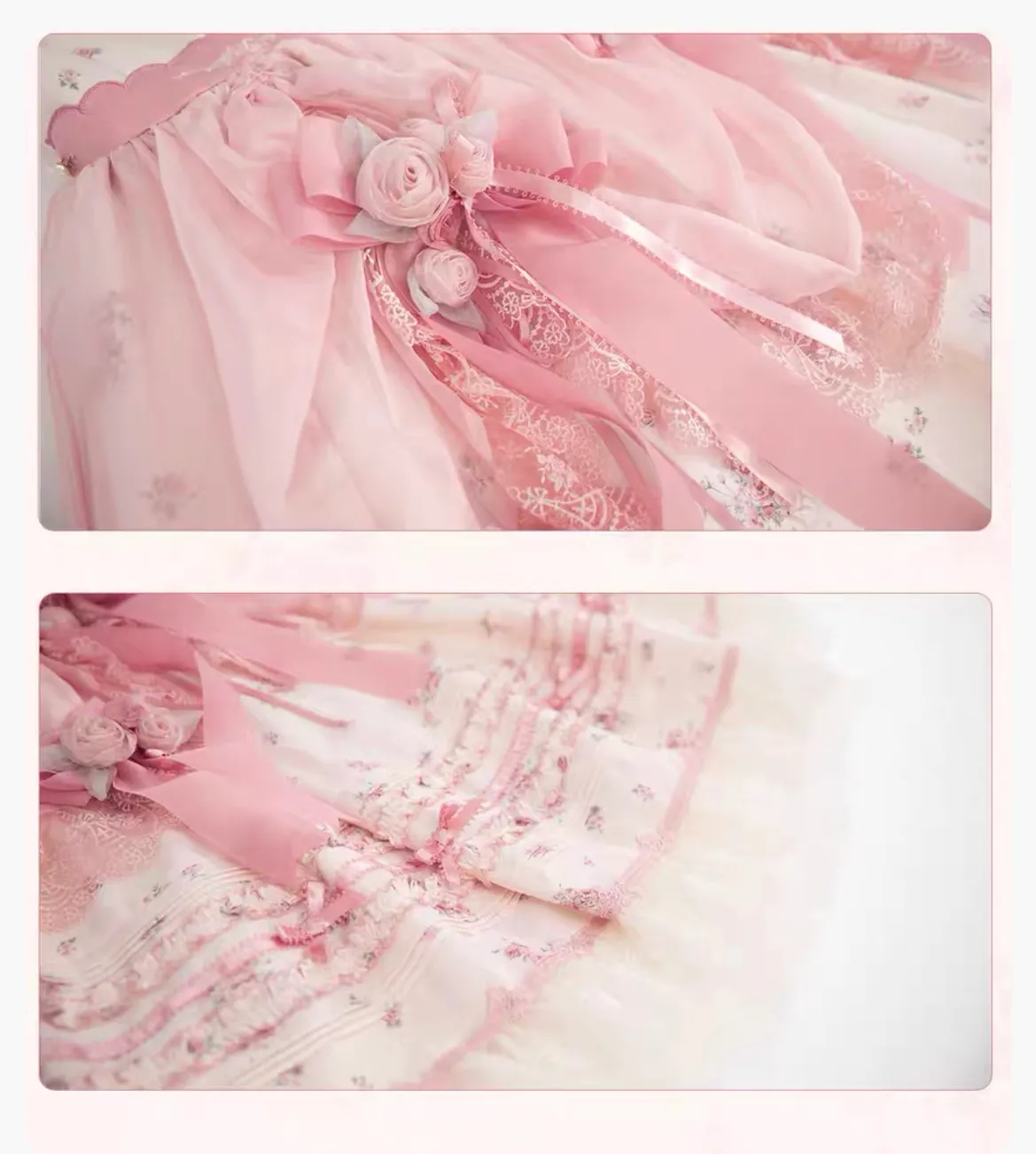 Mademoiselle Pearl~Rose Garden~Elegant Lolita Dress Bridal Floral Dress