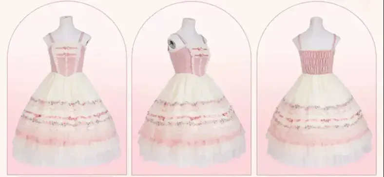 Mademoiselle Pearl~Rose Garden~Elegant Lolita Dress Bridal Floral Dress