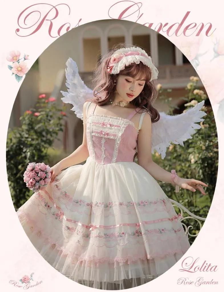 Mademoiselle Pearl~Rose Garden~Elegant Lolita Dress Bridal Floral Dress