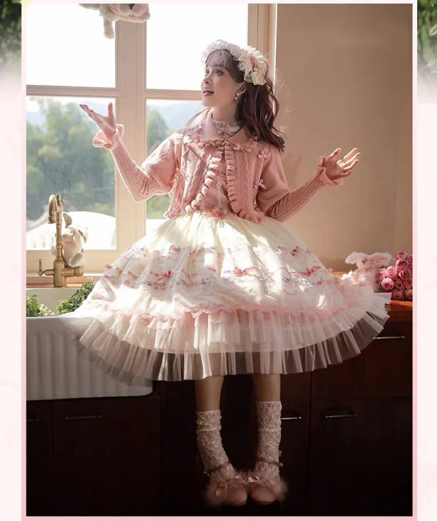 Mademoiselle Pearl~Rose Garden~Elegant Lolita Dress Bridal Floral Dress