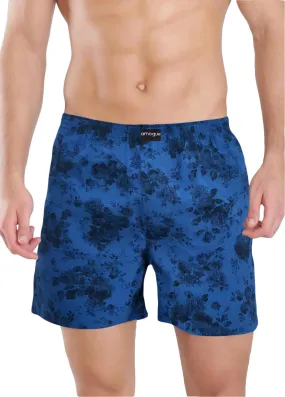 Navy Flower Printed Funky Boxer