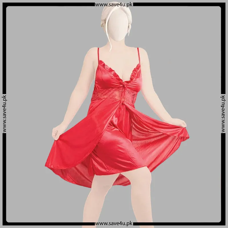 Nighttime Luxury Simple Satin Silk Nighty