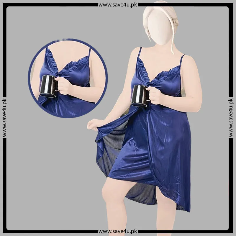 Nighttime Luxury Simple Satin Silk Nighty