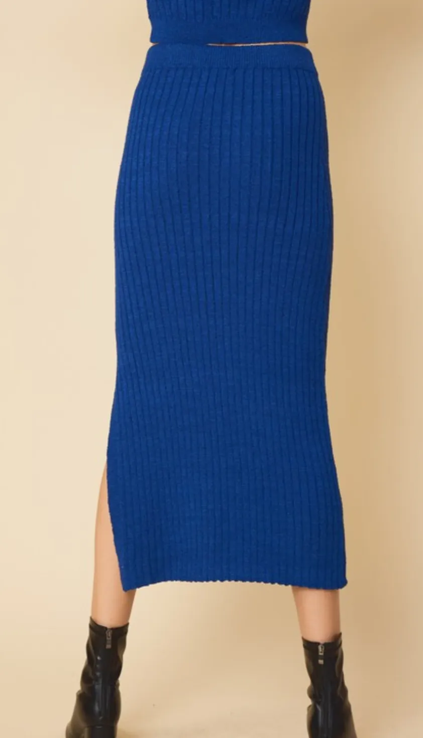 Ribbed Knit Skirt