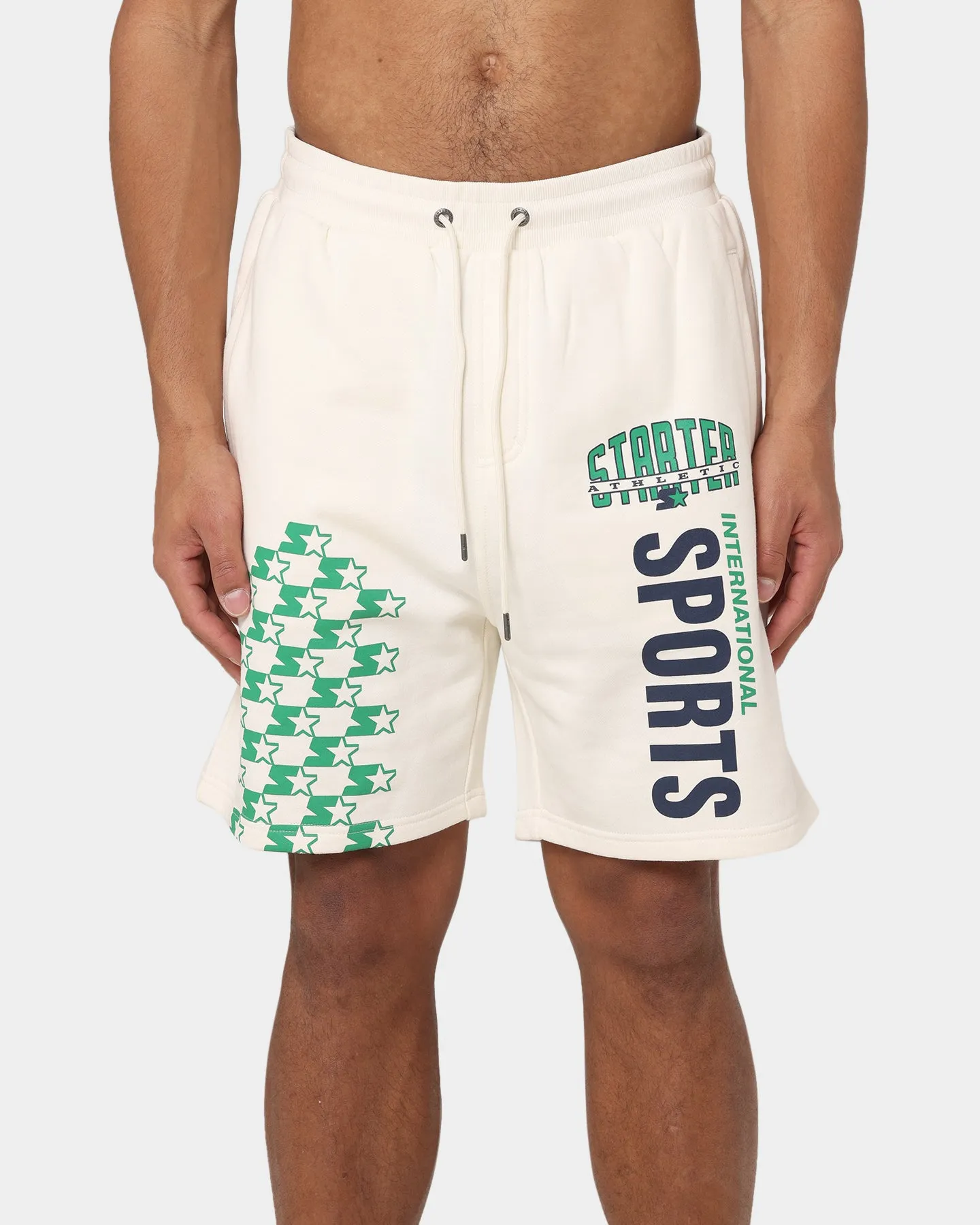 Starter International Sport Track Shorts Off White