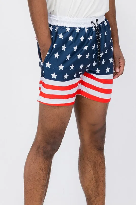 TEEK - American Flag Swim Shorts