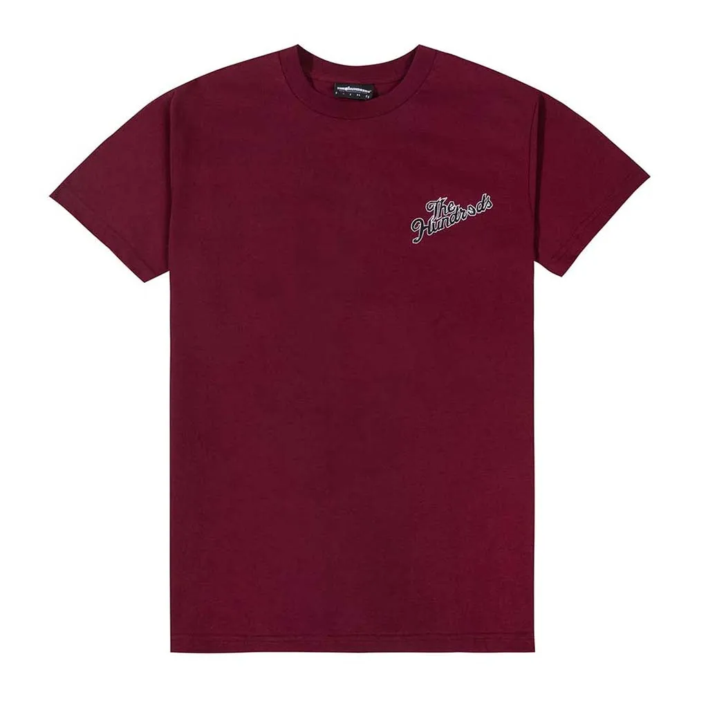 The Hundreds Stimulation Slant T-Shirt - Burgundy