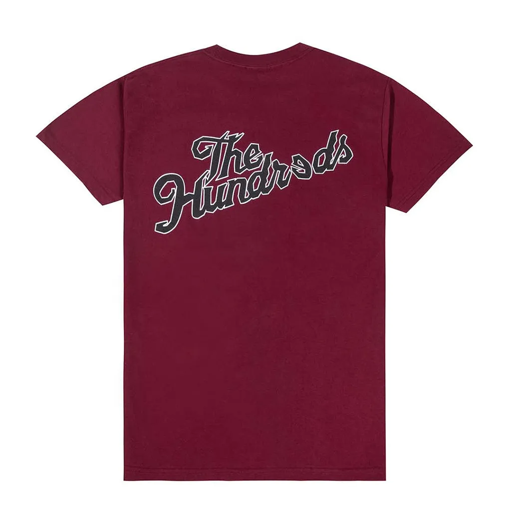 The Hundreds Stimulation Slant T-Shirt - Burgundy