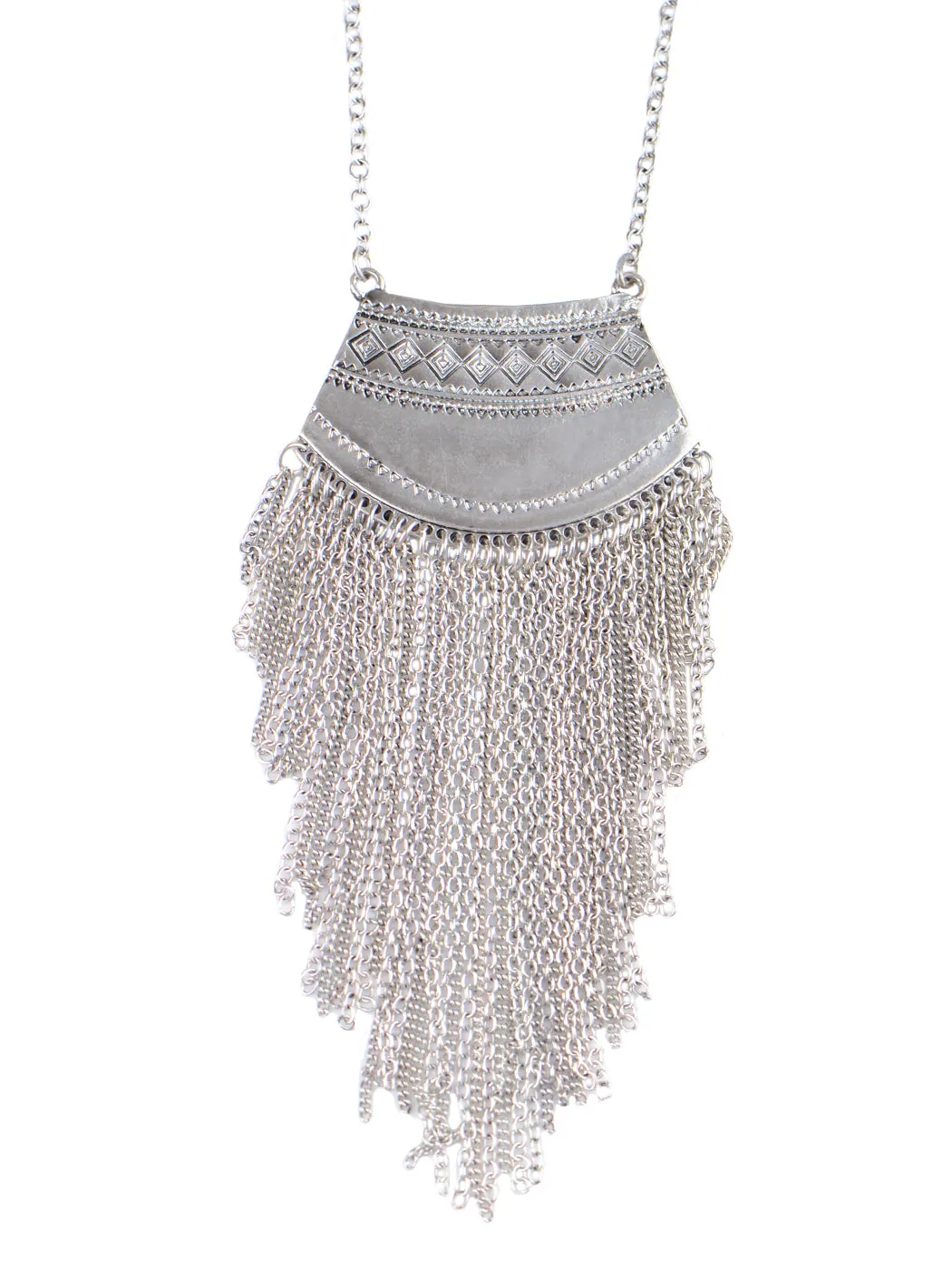 Vintage Boho Fringe Tassel Pendant Bib Ethnic Festival Statement Necklace