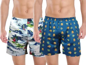 White Sea & Blue Funky Printed Men Boxers